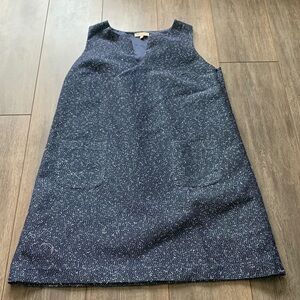 Ann Mashburn Navy and Green Tweed Dress